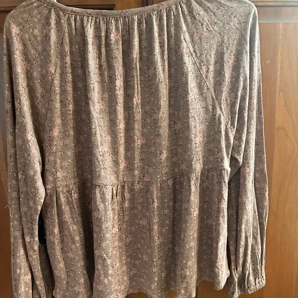Lucky Brand new boho style Floral brown and Mauve Top - Picture 16 of 16